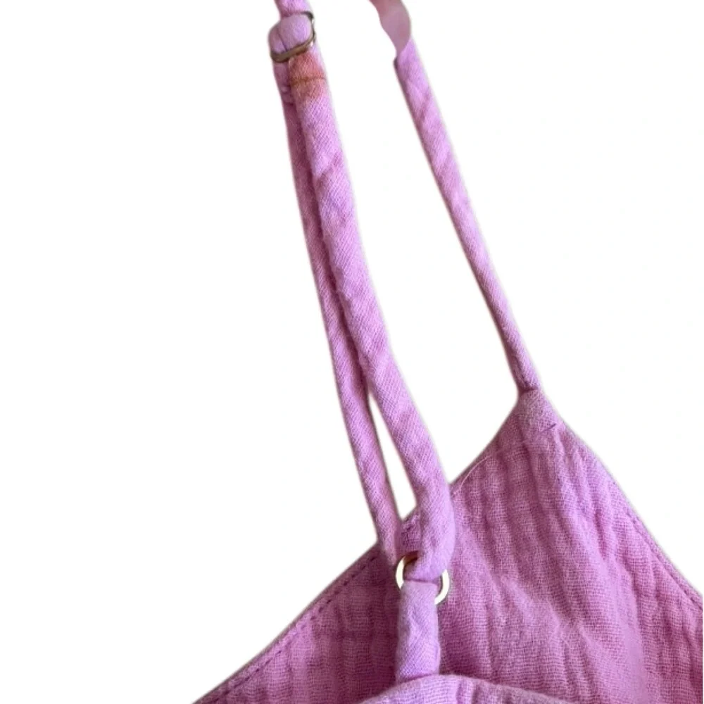 Show Me Your Mumu Women's Caroline Mini Dress Gauze w/ Pockets Pink Size Small - Picture 7 of 9